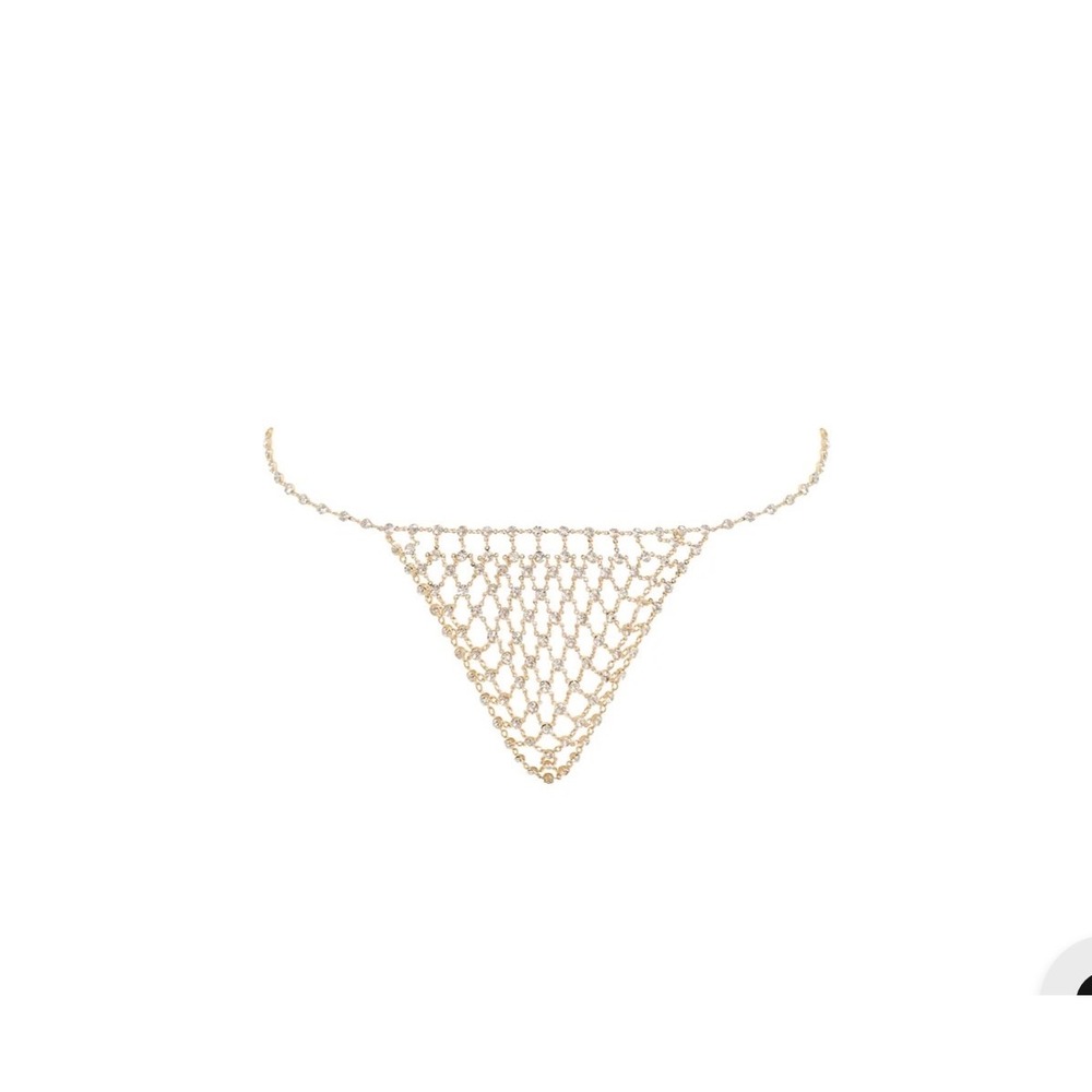 Bluebella Marli Diamond LatticeGold Crystal Body Jewelry  Rare Lingerie